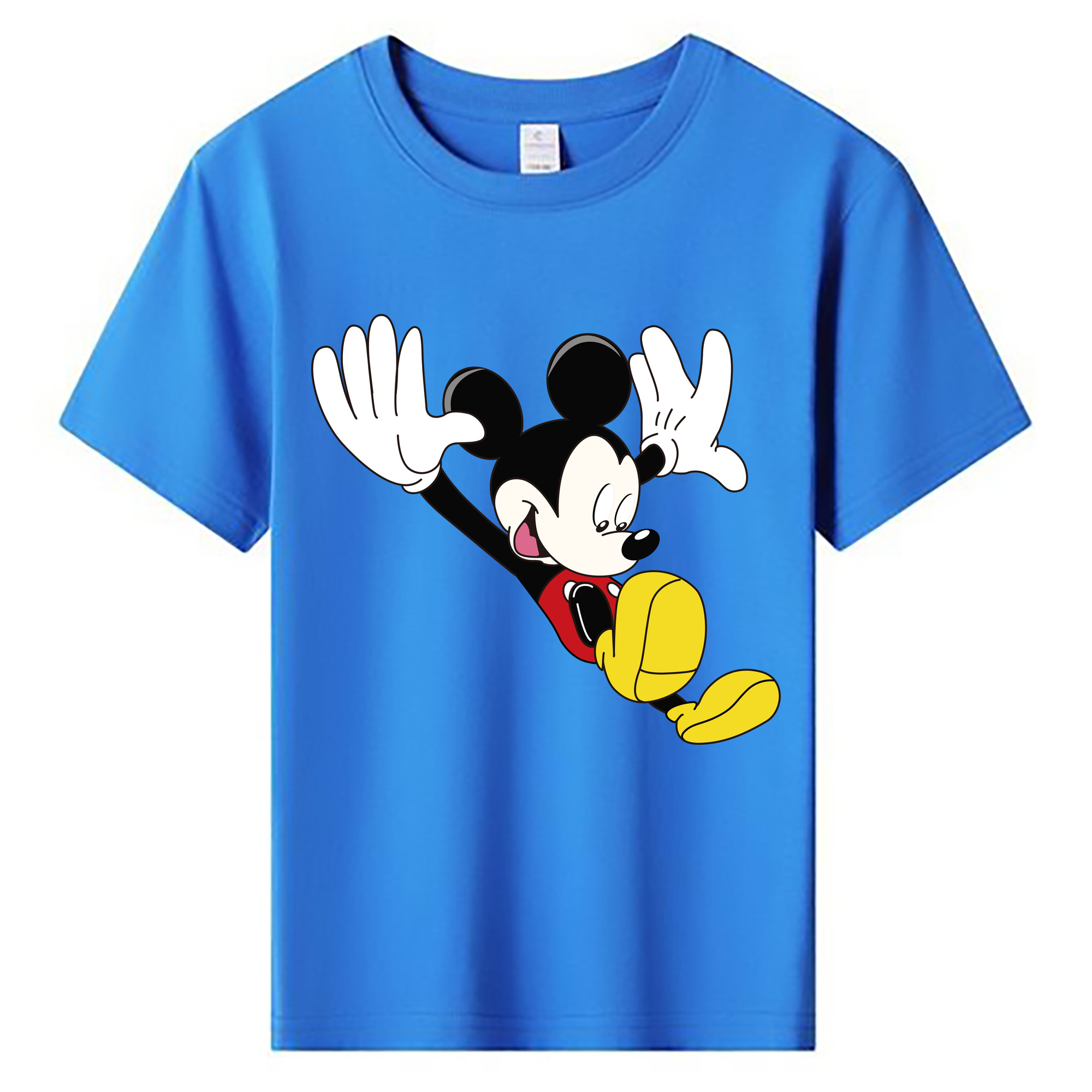 ミッキーマウス Mickey Mouse 綿100％キッズTシャツ（フロントプリント）